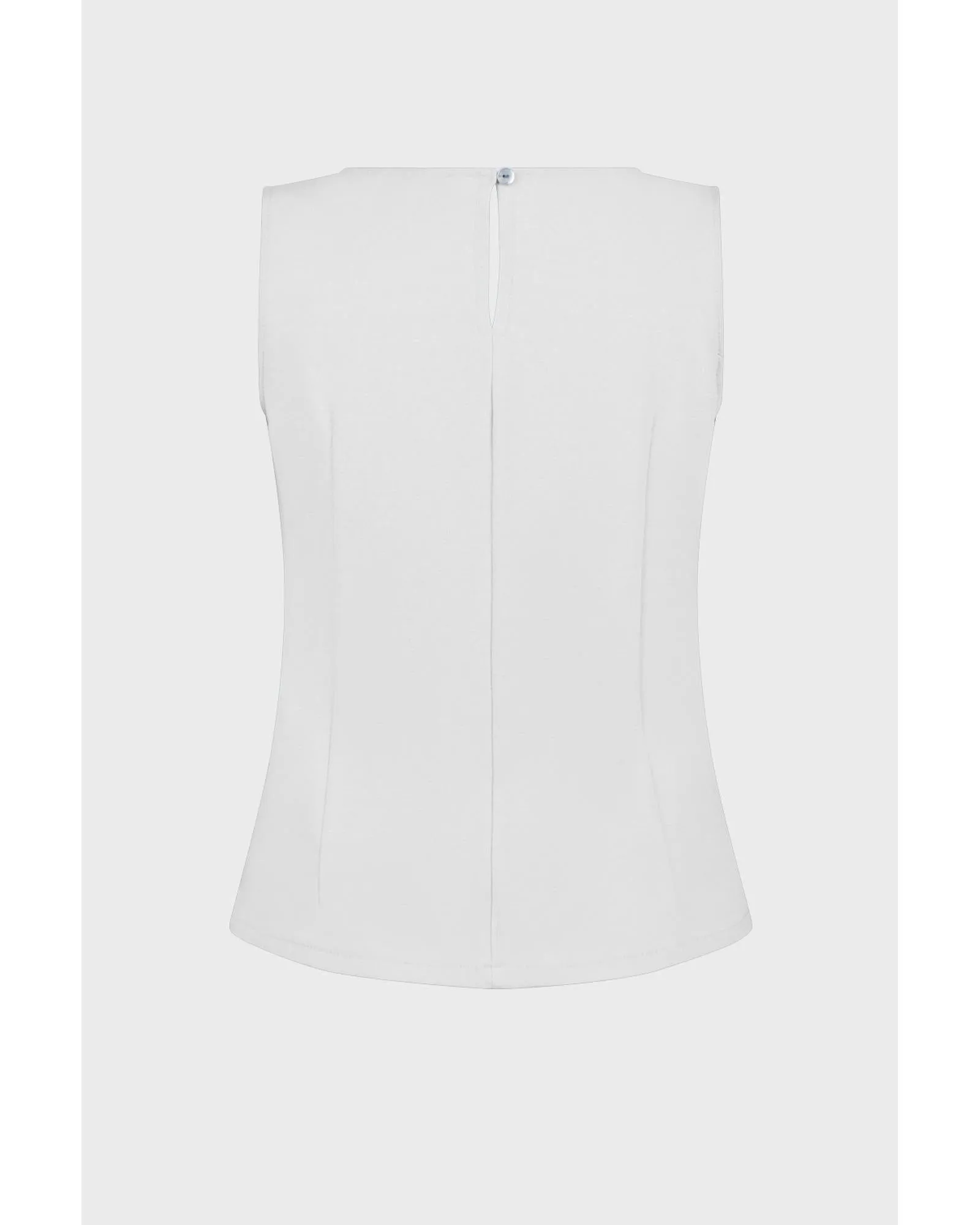 19V69 Italia Women's White Sleeveless Blouse with Twist Detail