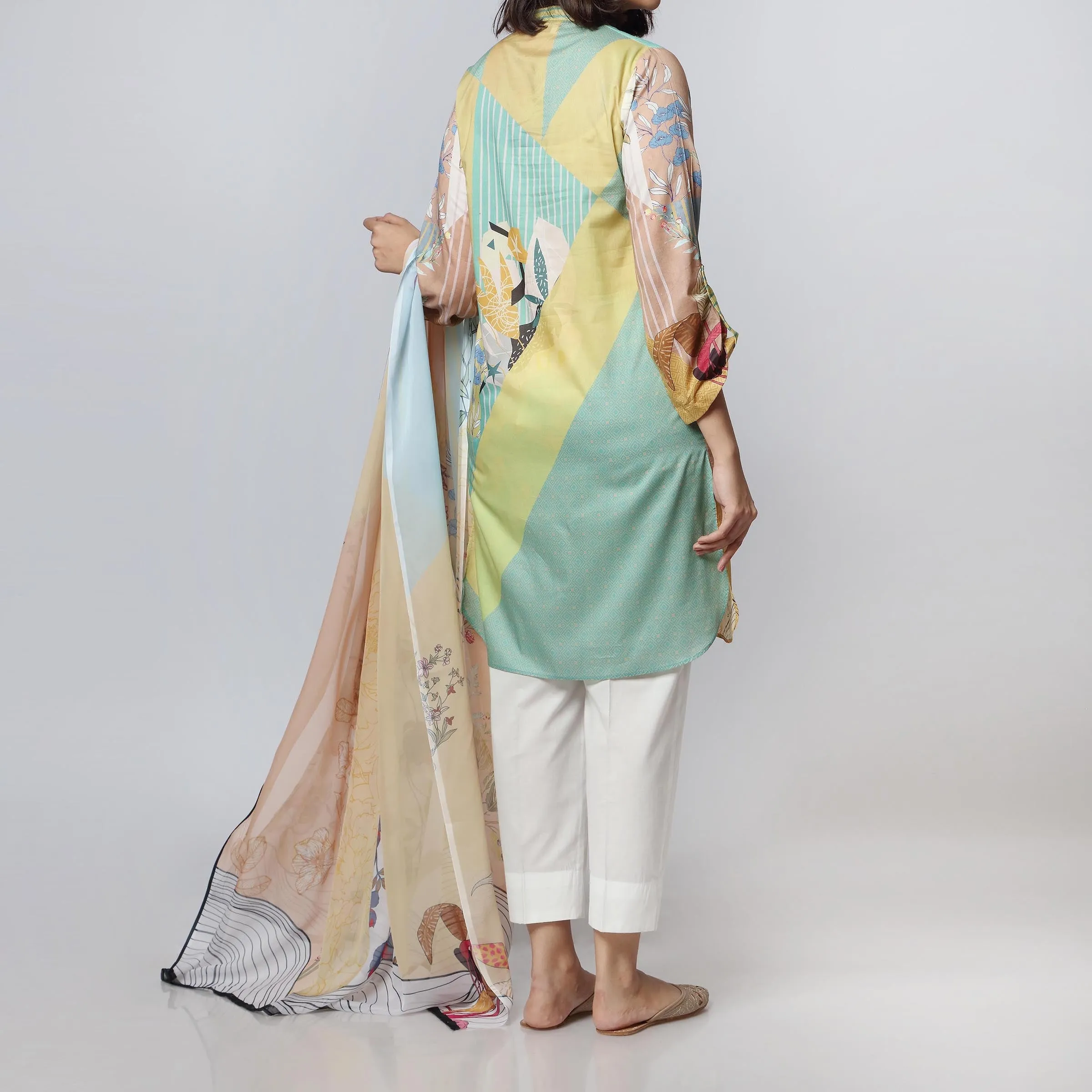 2PC- Digital Printed Lawn Shirt With Dupatta PS3149