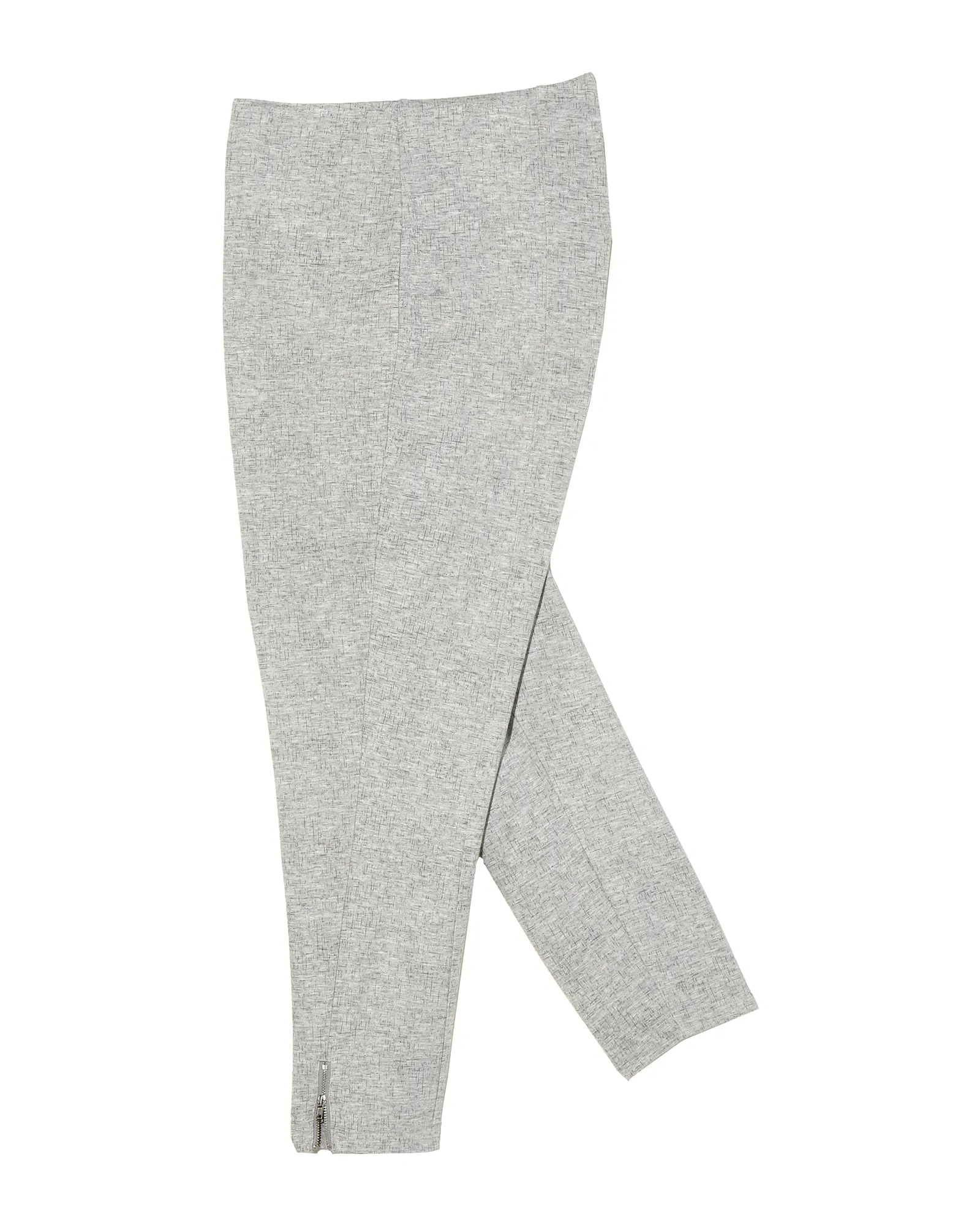 Amalfi Legging with Ankle Zip Detail | Light Grey / Charcoal Grey