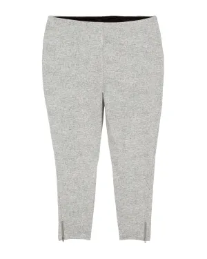 Amalfi Legging with Ankle Zip Detail | Light Grey / Charcoal Grey