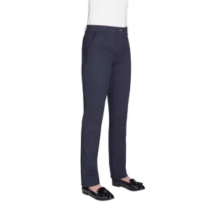 BA082-10 Brook Taverner Womens Houston Slim Leg Chinos Navy Size 10