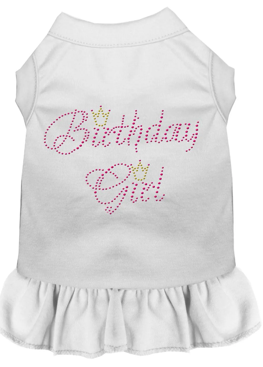 Birthday Girl Rhinestone Dress White Xxl (18)