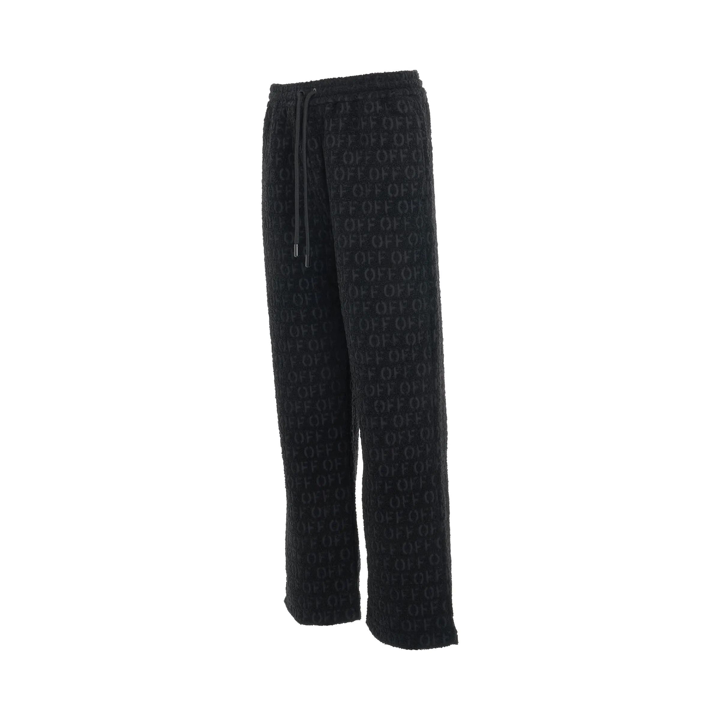 Bouclé Casual Pants in Black