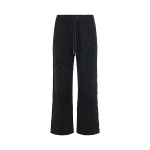 Bouclé Casual Pants in Black