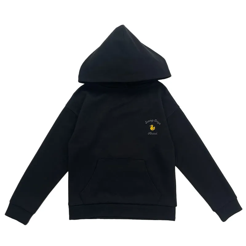 Boy Embroidery Oversized Hoodie - Black - SB2312277D