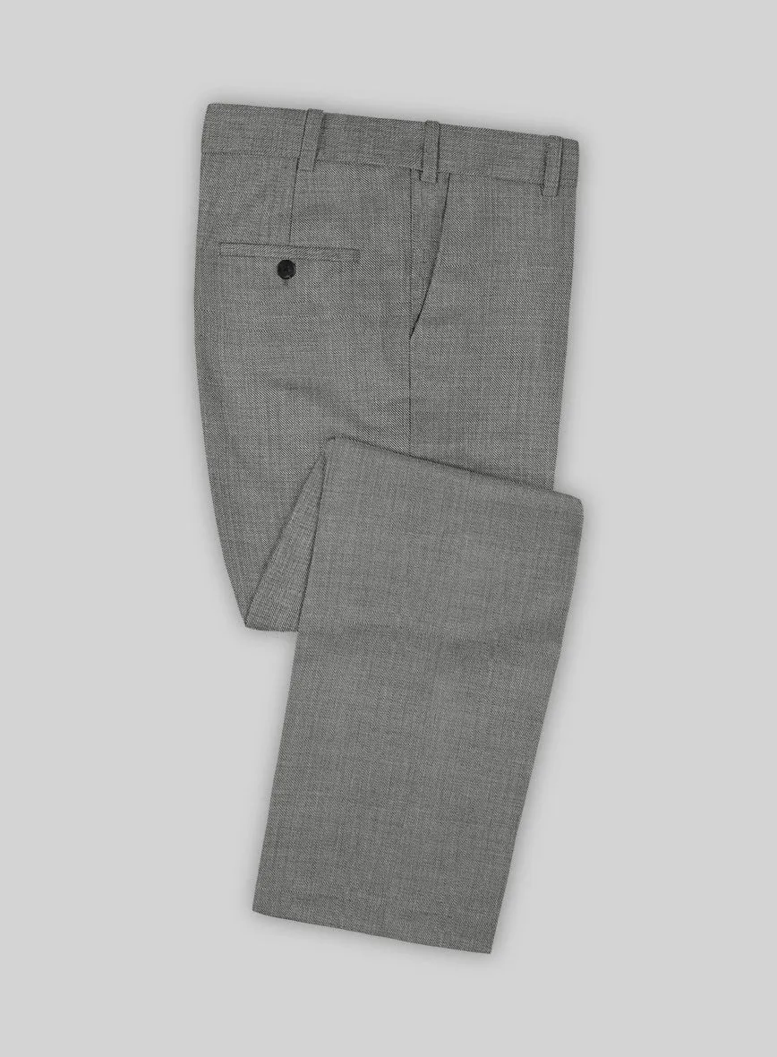 Bristol Light Gray Sharkskin Pants