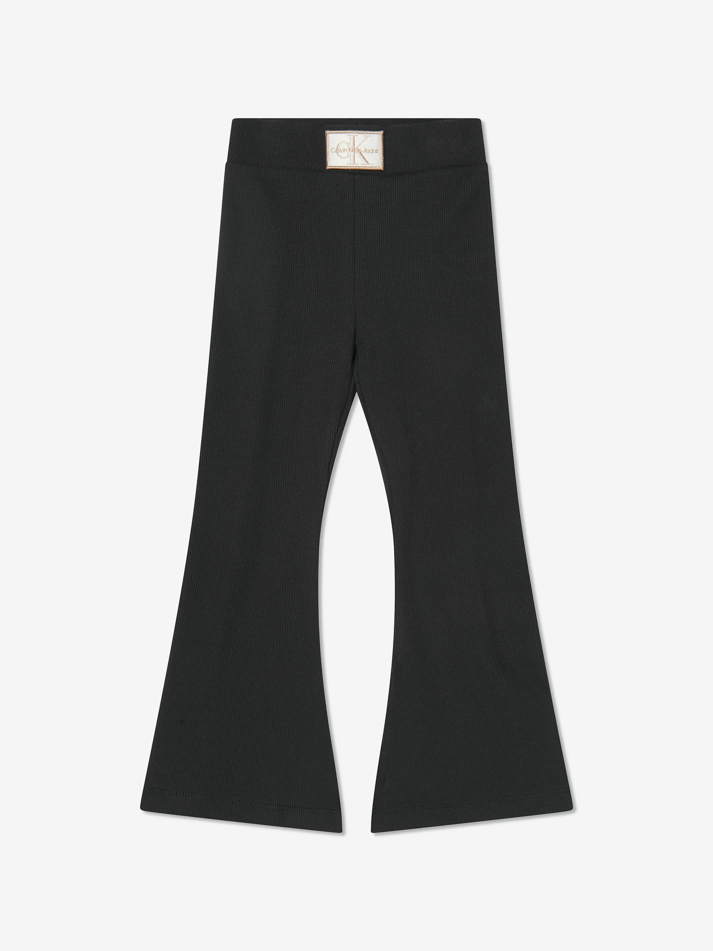 Calvin Klein Girls Flared Trousers in Black