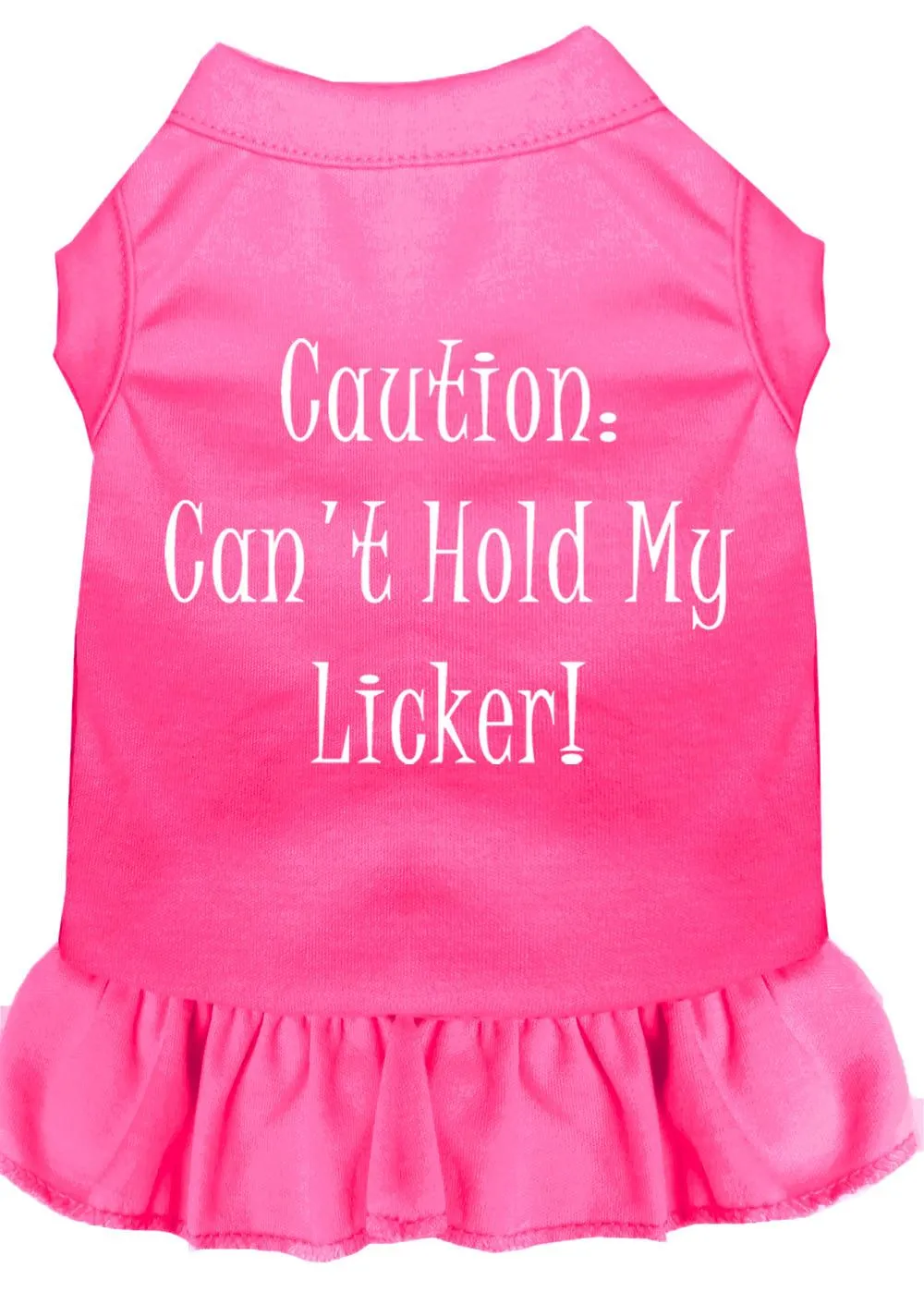 Can't Hold My Licker Screen Print Dress Bright Pink Med (12)