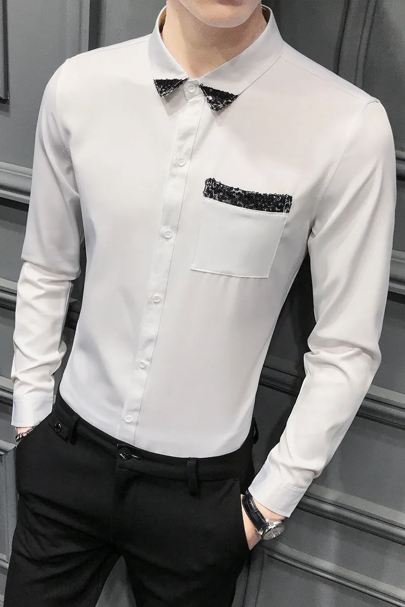 Chic Shirt Men Fashion New Long Sleeve