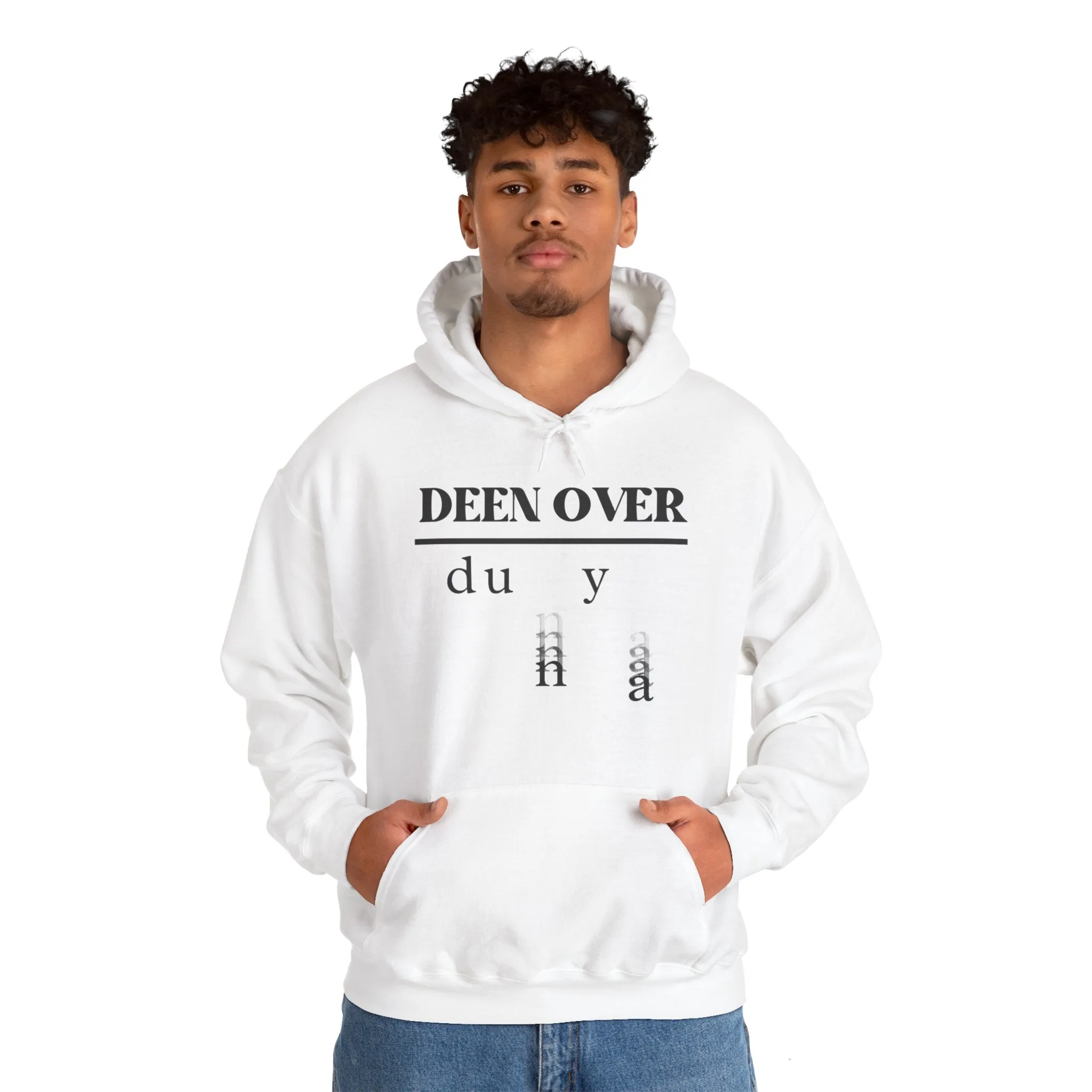 Deen over Dunya Unisex Heavy Blend Hooded Sweatshirt White