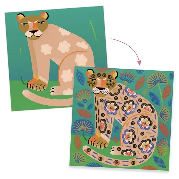 Djeco Clear Stamp Kit | Patterns and Animals