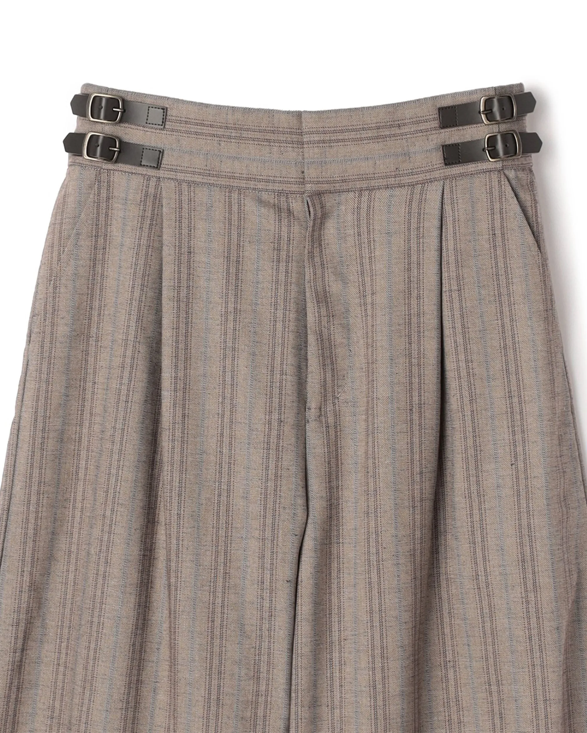 Eco Leather Buckle Stripe Culotte