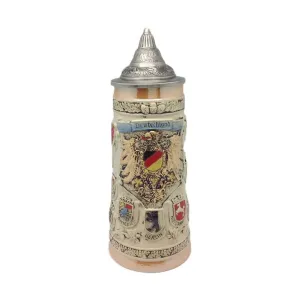 German Ceramic Stein Coat of Arms (Lid)