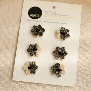 Handmade Ceramic Buttons | Flowers