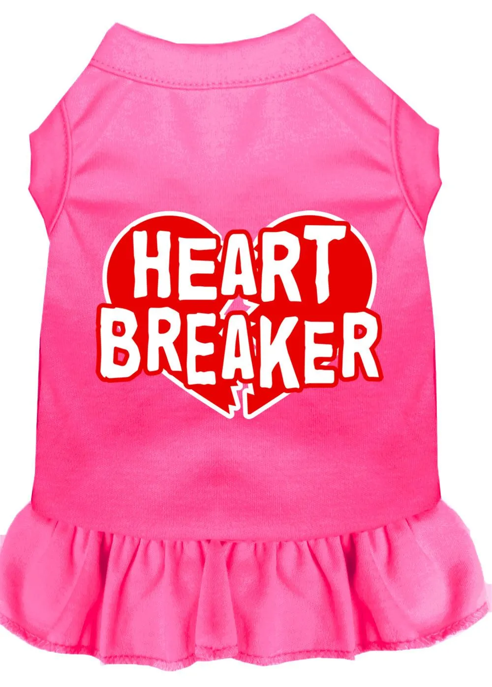 Heart Breaker Screen Print Dress Bright Pink Lg (14)