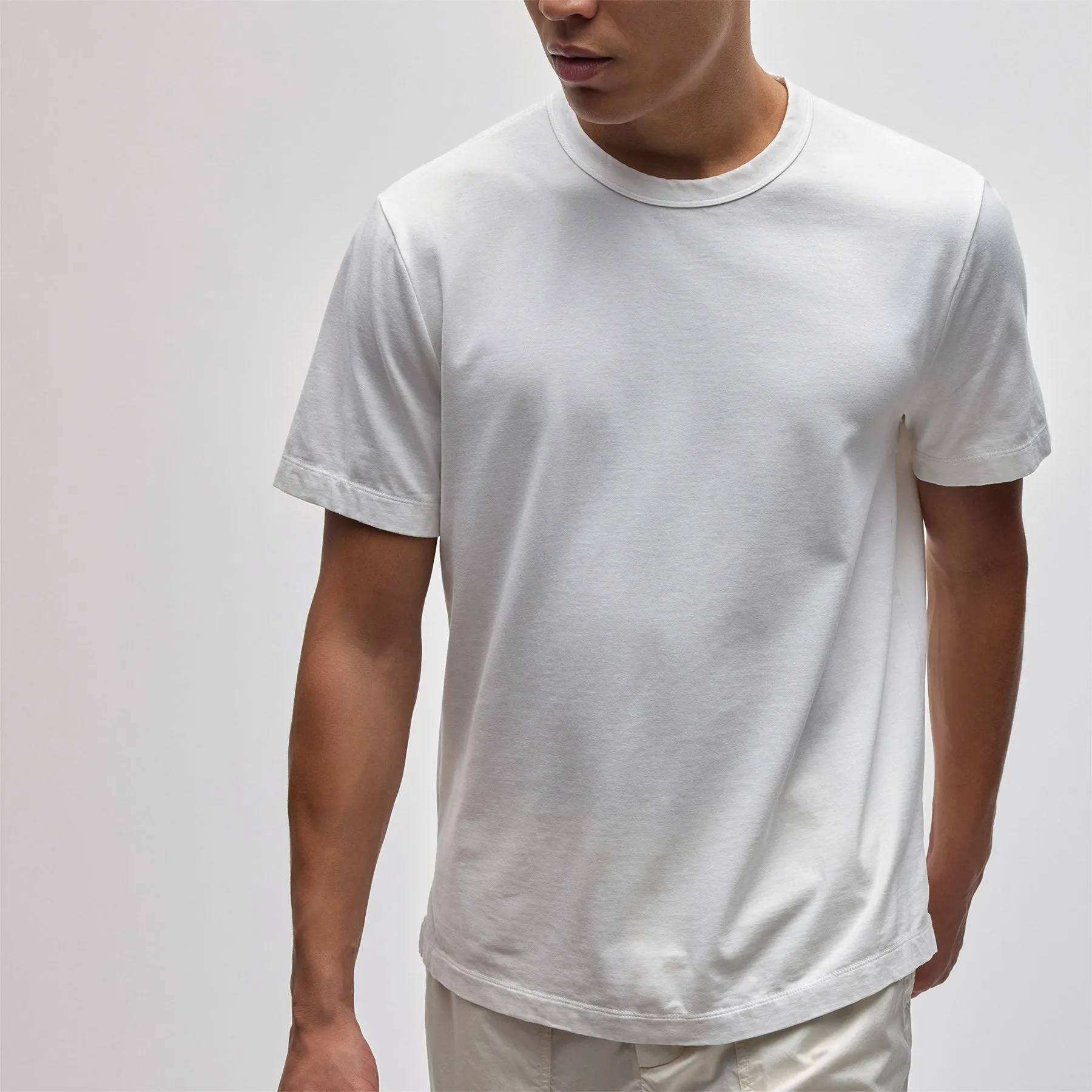 Heavy Luxe Jersey Crew - White