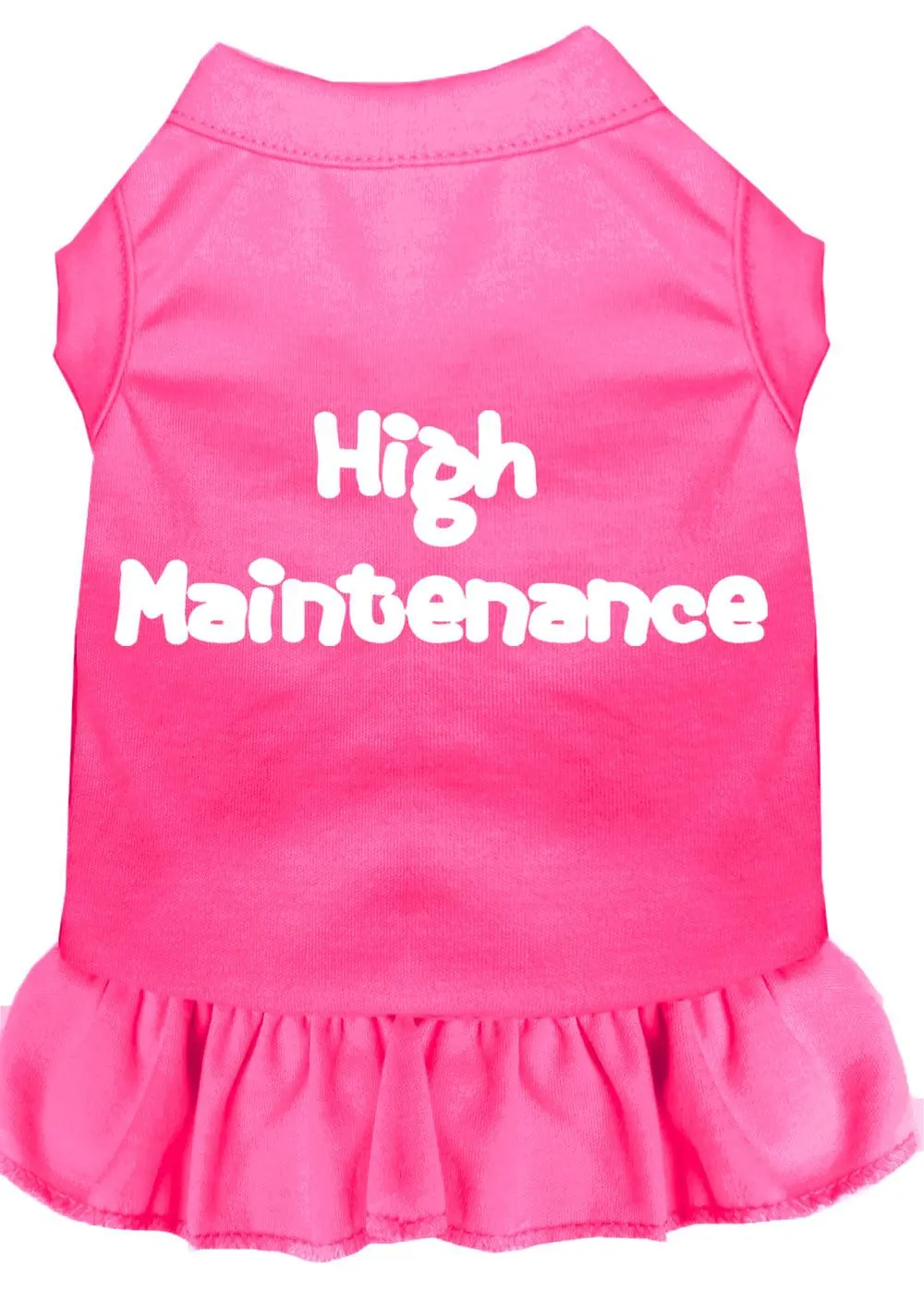 High Maintenance Screen Print Dress Bright Pink Sm (10)