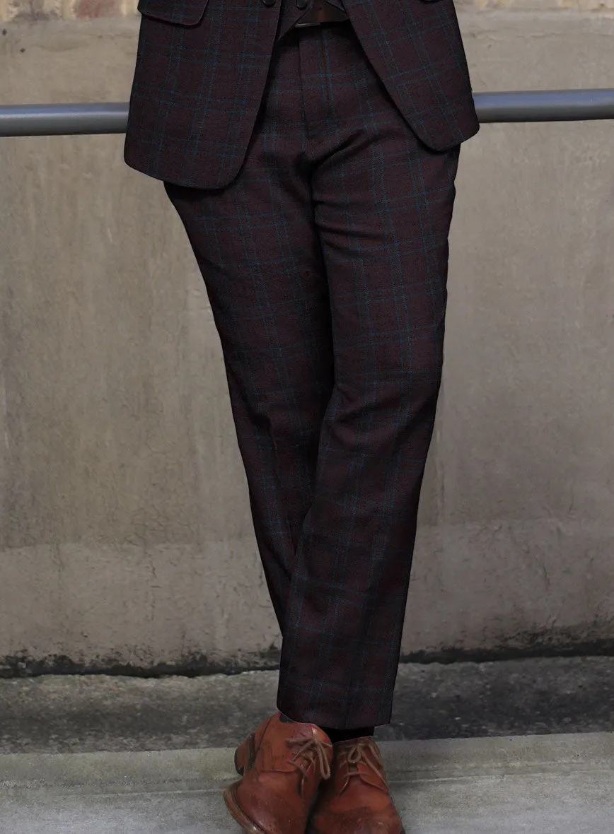 Italian Ernesto Check Tweed Pants