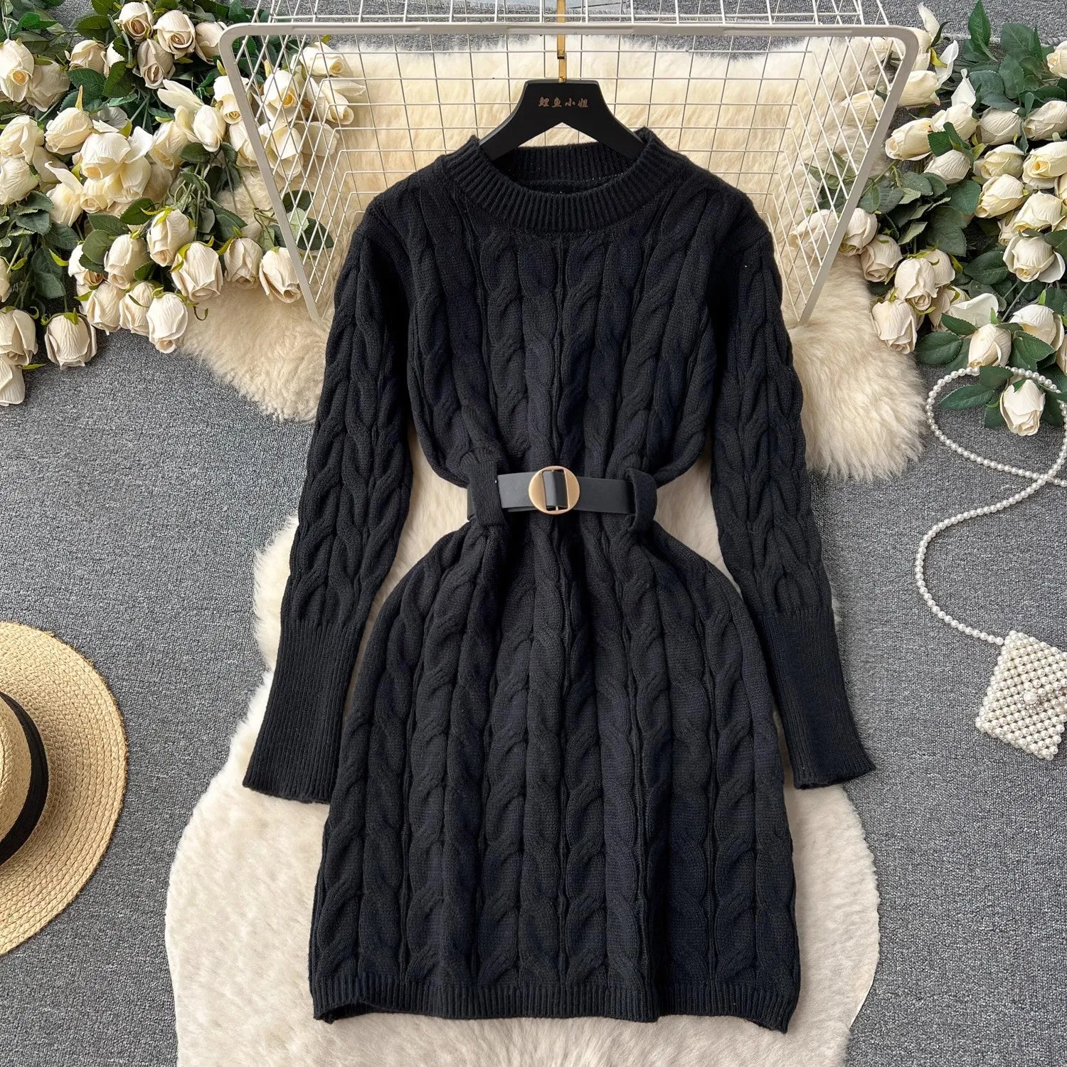 knitted dress for women     S4593