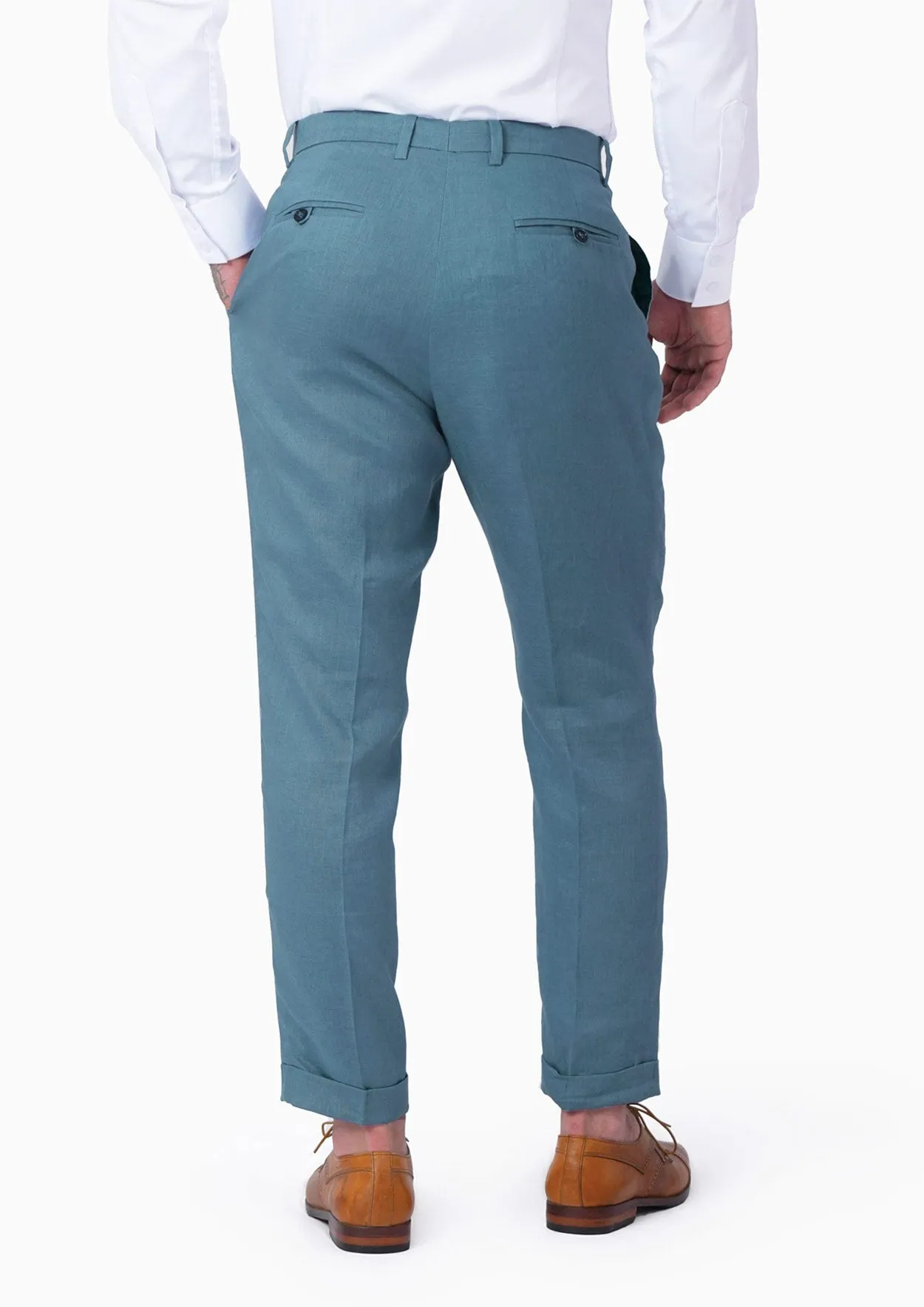 Koi Blue Linen Pants