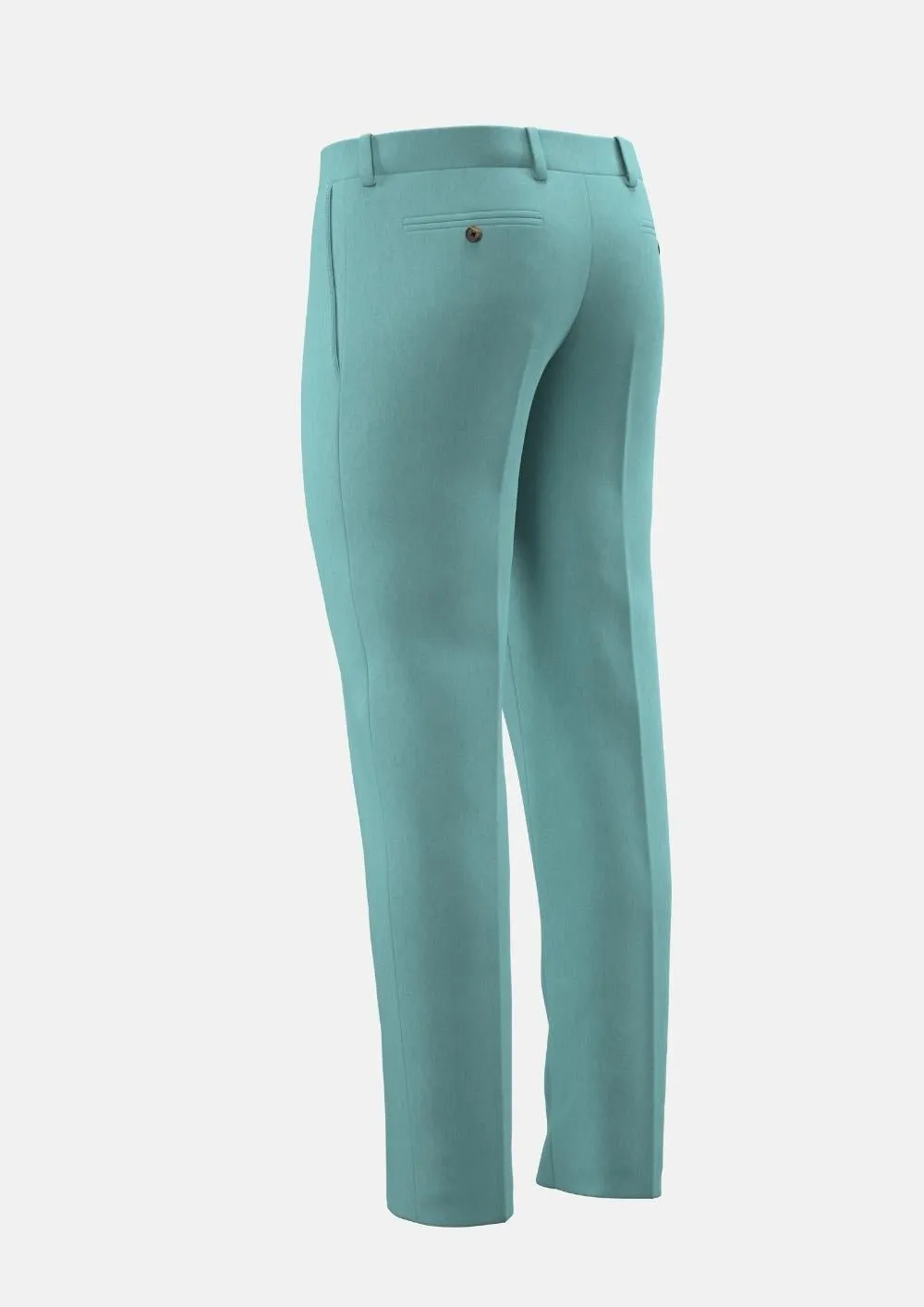 Light Teal Linen Blend Pants