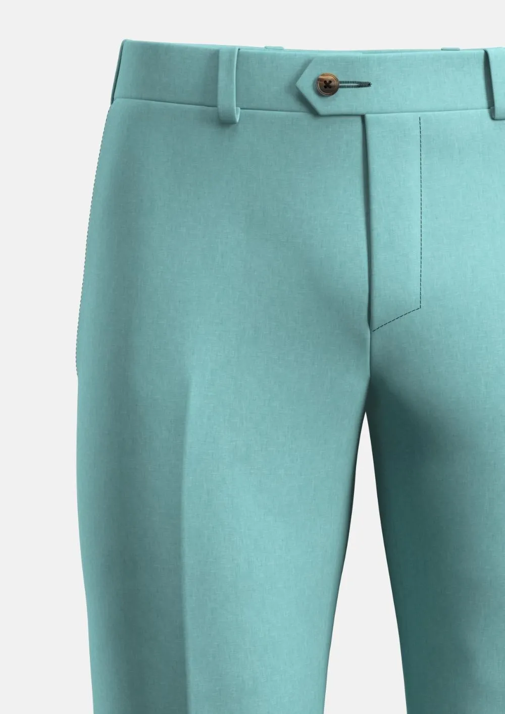 Light Teal Linen Blend Pants