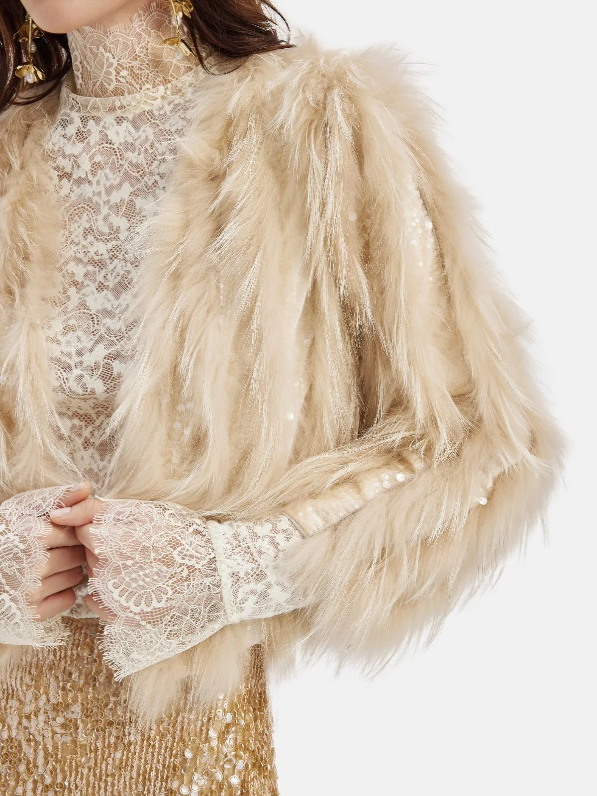 Luxury Mink & Embroidered Fur Coat