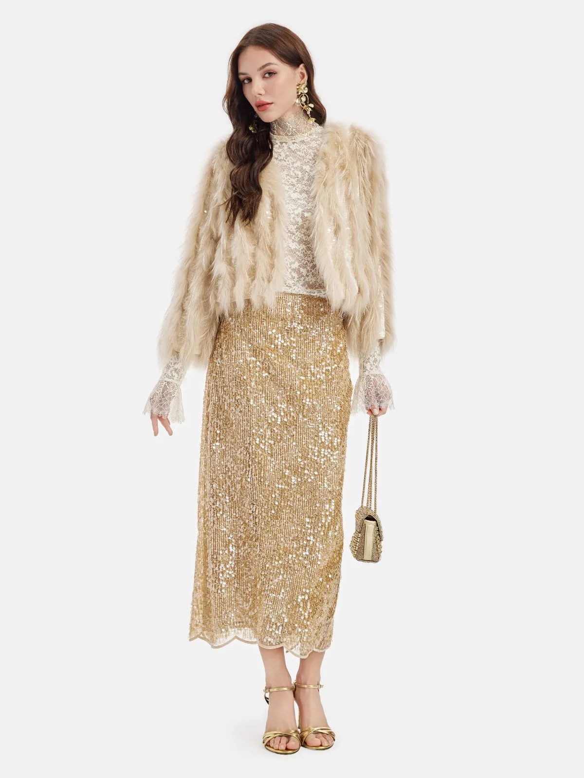 Luxury Mink & Embroidered Fur Coat