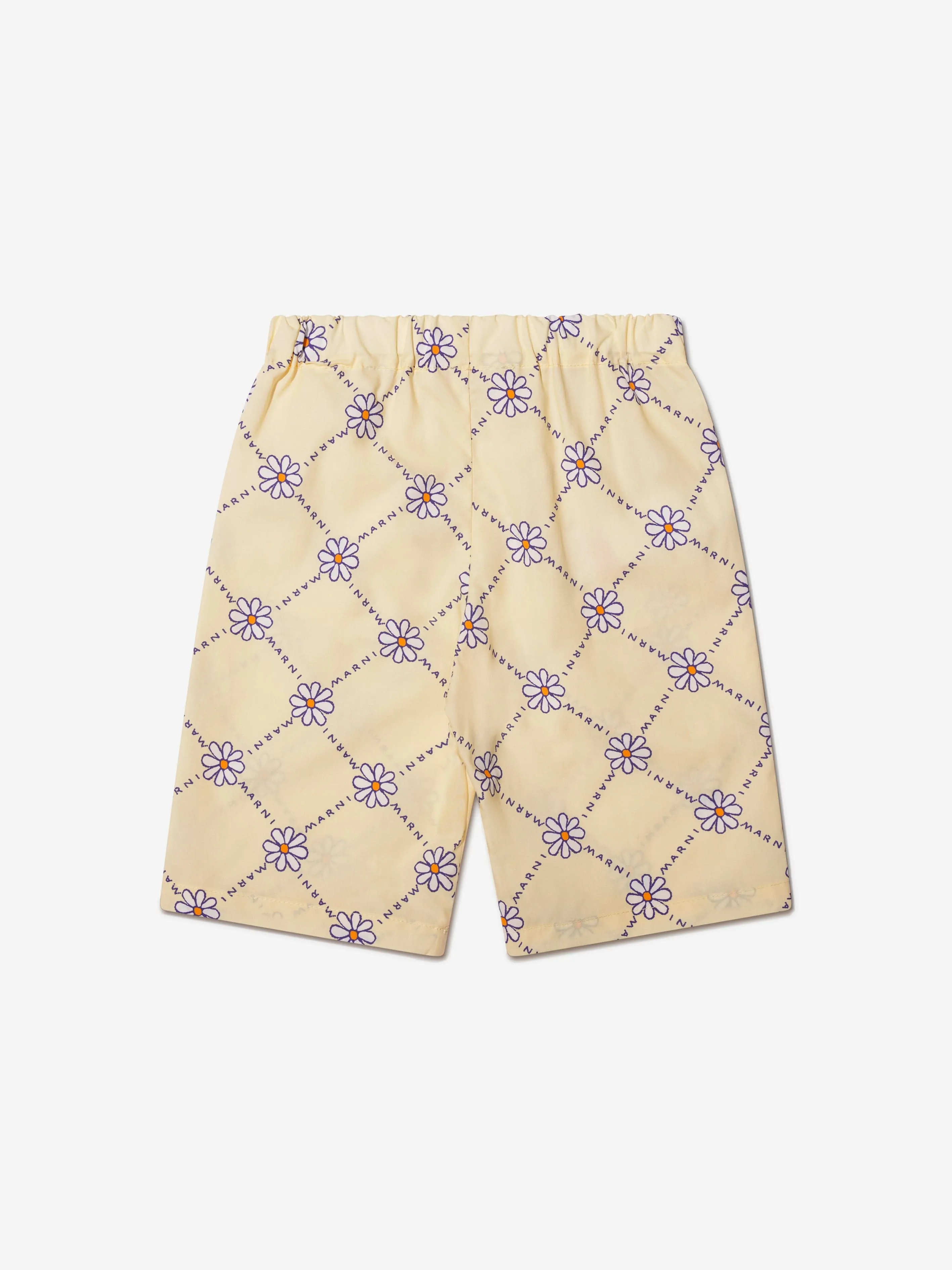 MARNI Baby Girls Flower Trousers in Cream