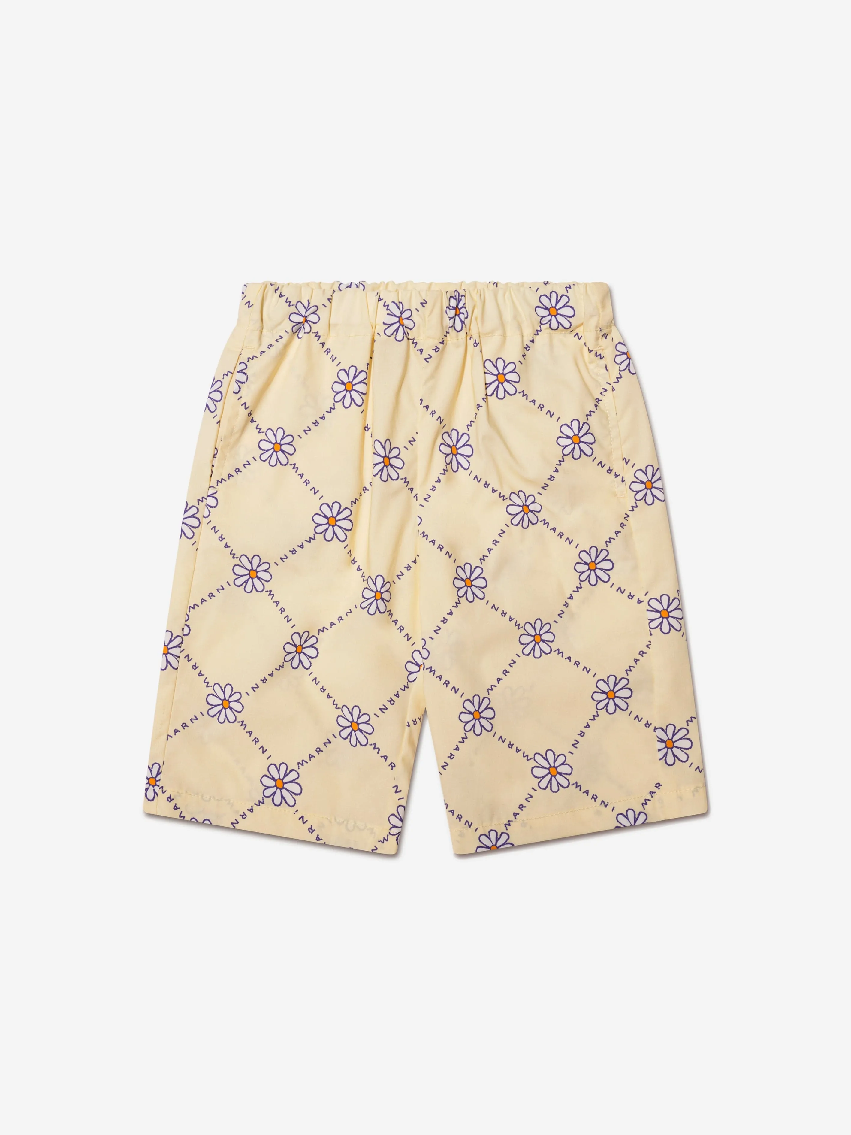 MARNI Baby Girls Flower Trousers in Cream