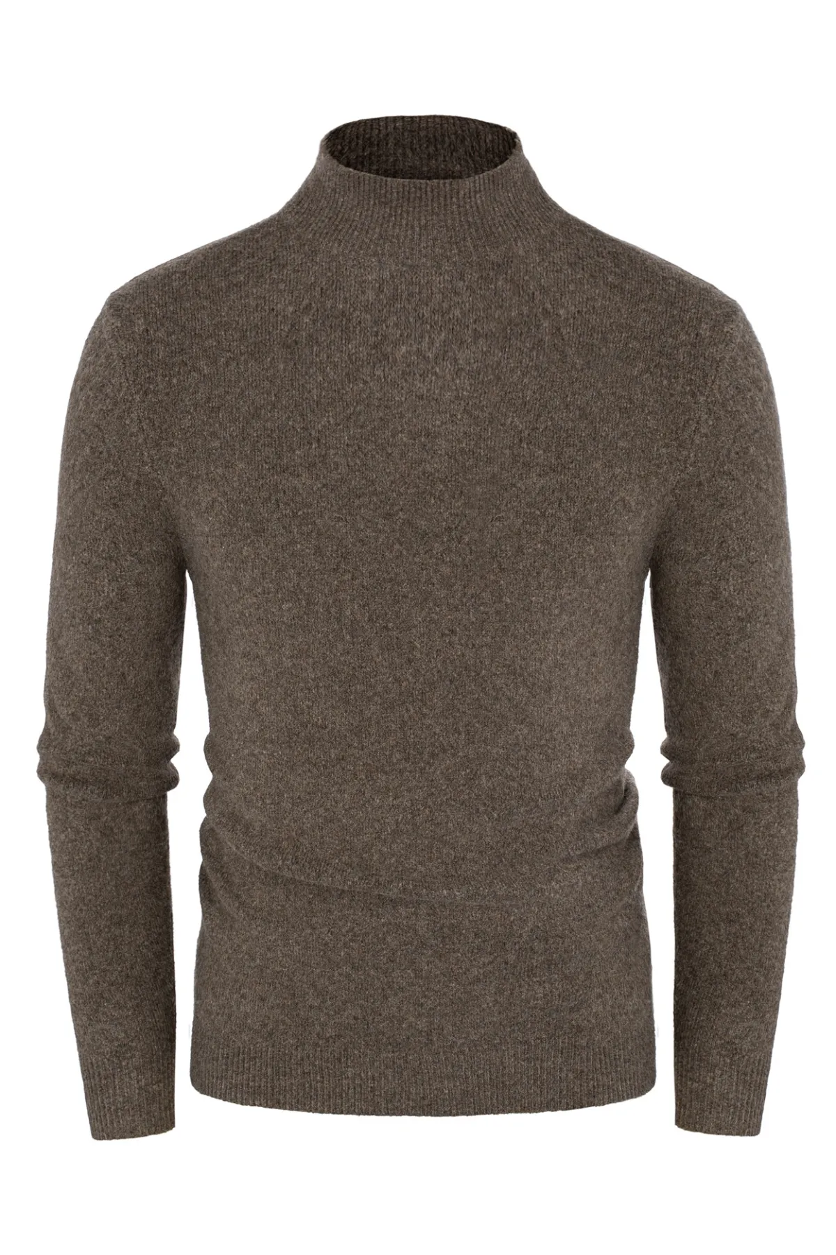 Men's Mock Turtleneck Sweater Long Sleeve Under Wool Blend Pullover Casual Sweaters