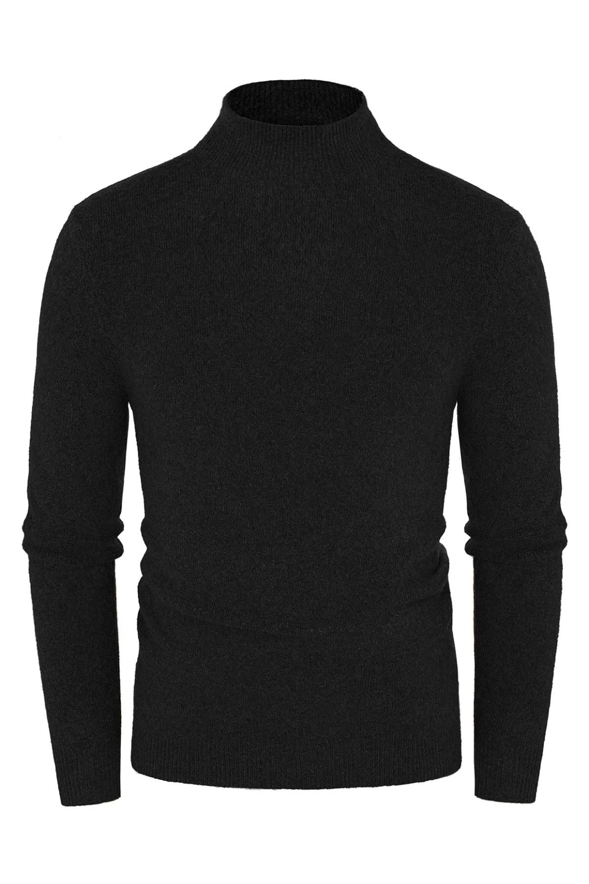 Men's Mock Turtleneck Sweater Long Sleeve Under Wool Blend Pullover Casual Sweaters