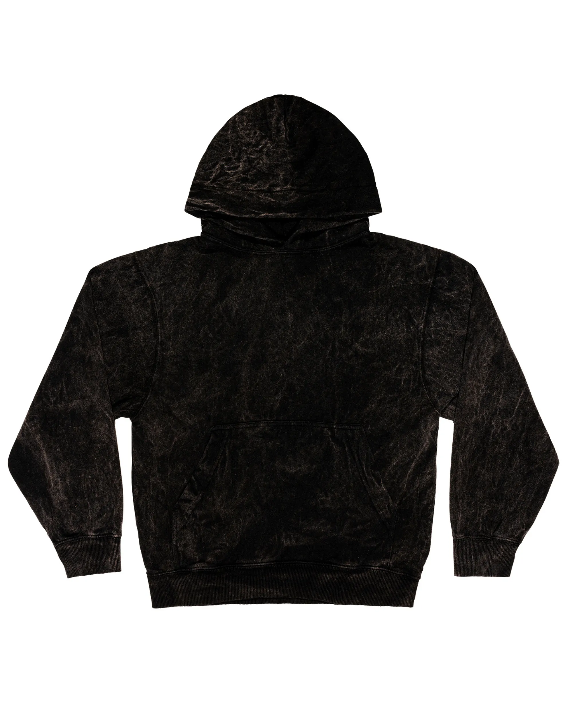 Mineral Wash Premium Fleece Hoodie - Black - Youth