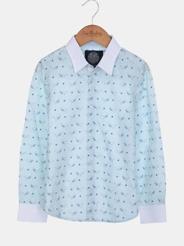 One Friday Blue Fish Shirt