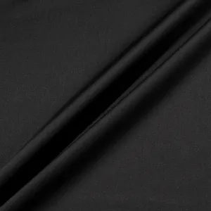 Plain Jet Black Luxury Stretch Suiting Cotton