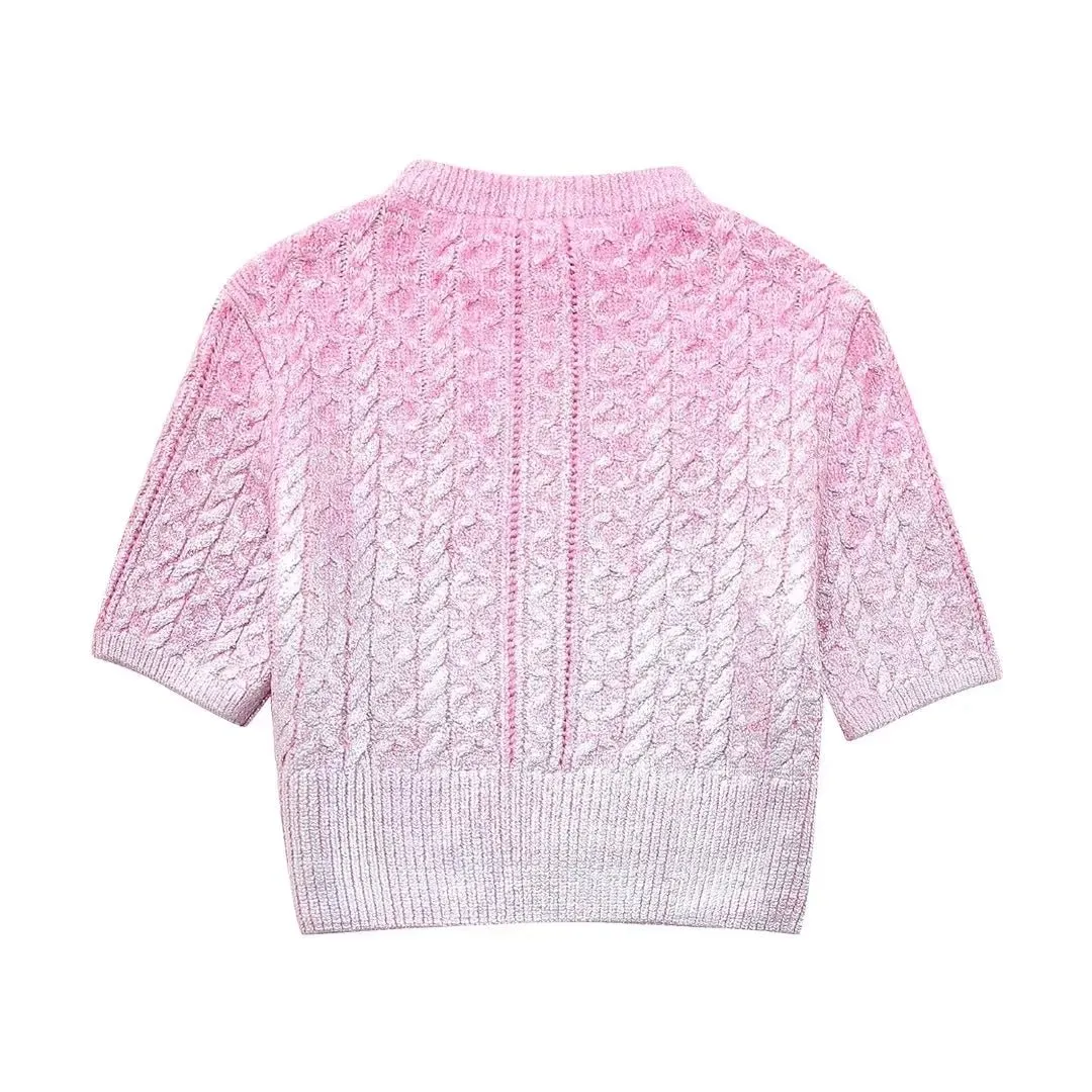 Pre Order:  Metallic Knitted Short Sweater