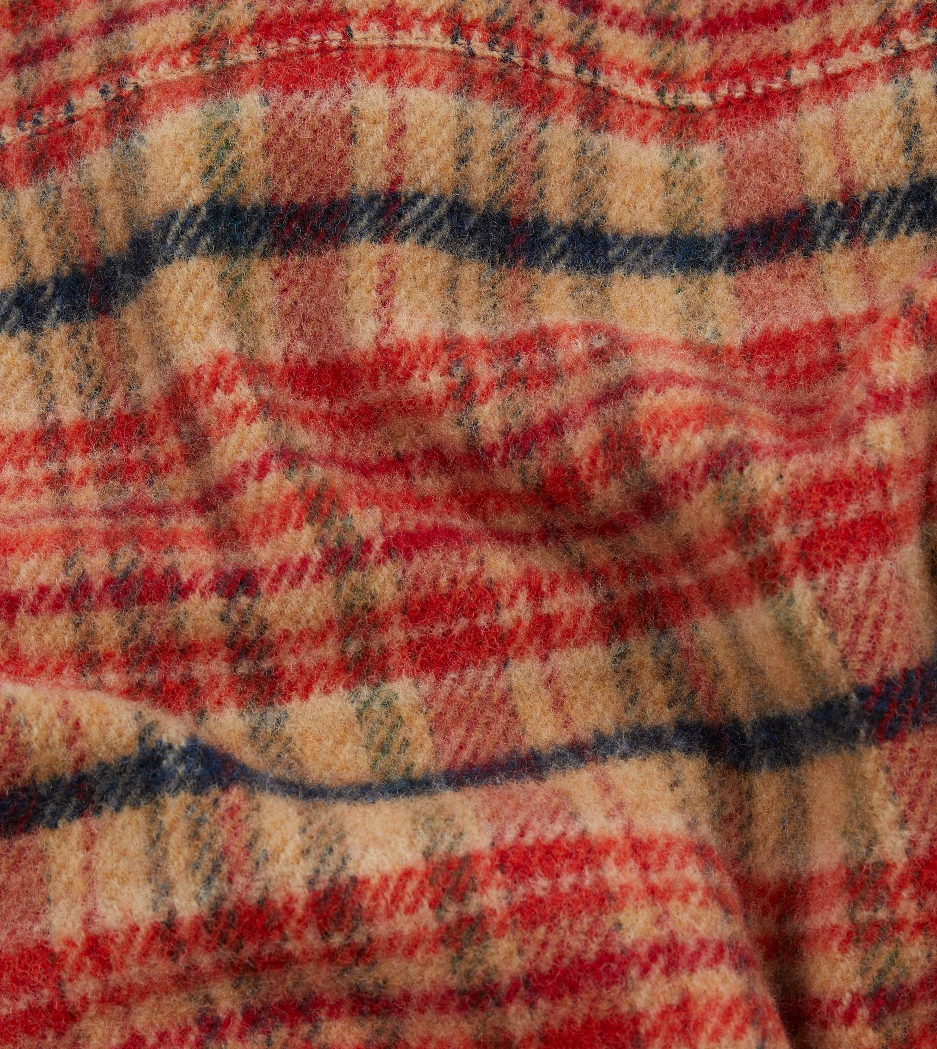 Red Check Wool Donkey Jacket