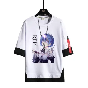 Rem Waifu White & Black T-shirt Re: Zero