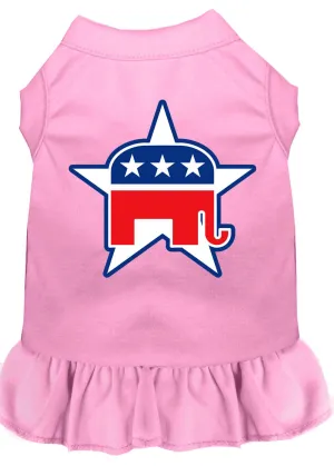 Republican Screen Print Dress Light Pink Xxl (18)