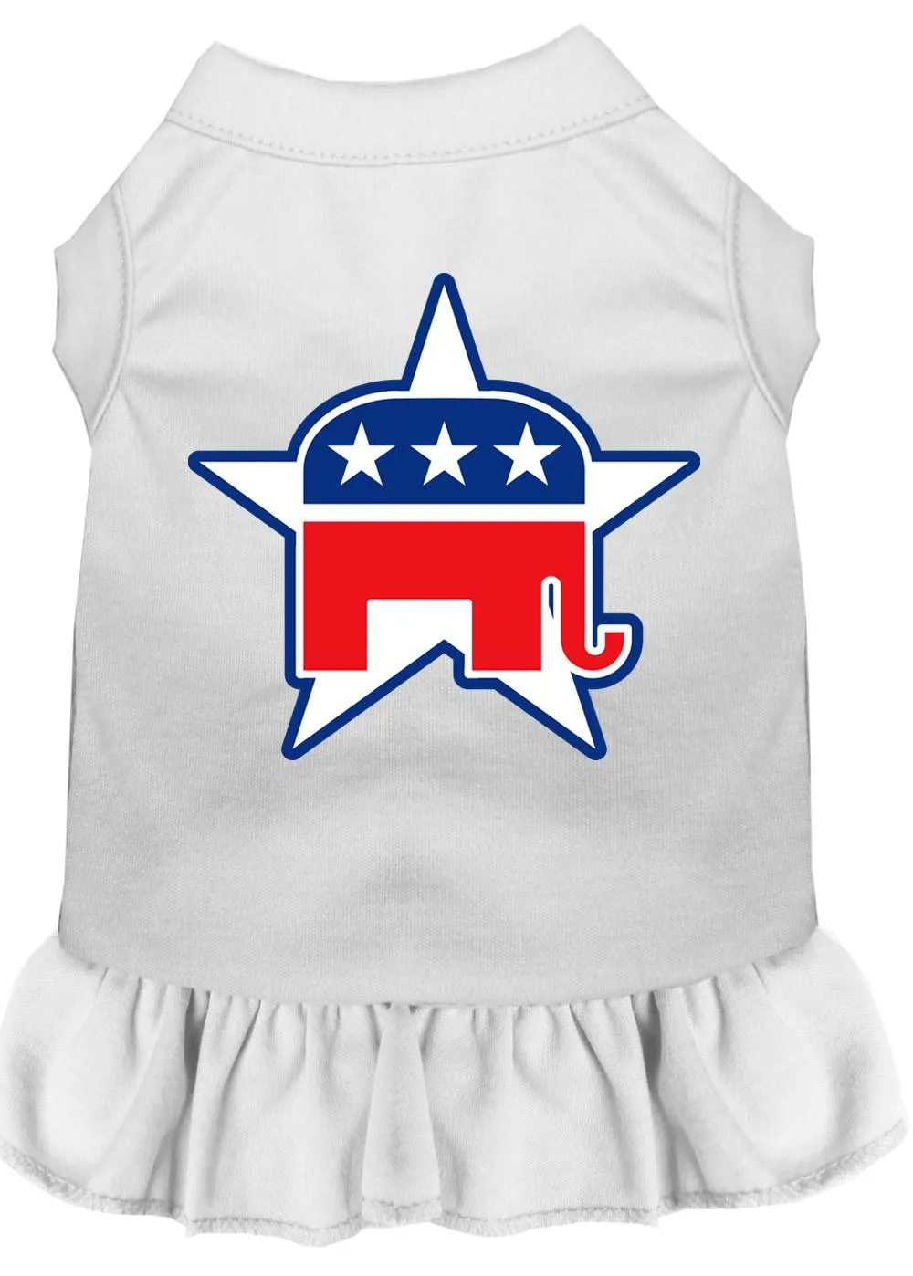 Republican Screen Print Dress White Xl (16)