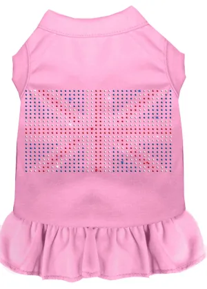 Rhinestone British Flag Dress Light Pink Sm (10)