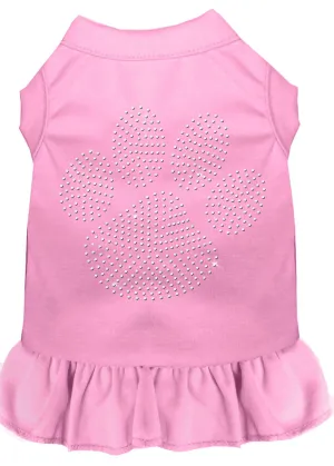 Rhinestone Clear Paw Dress Light Pink Xl (16)