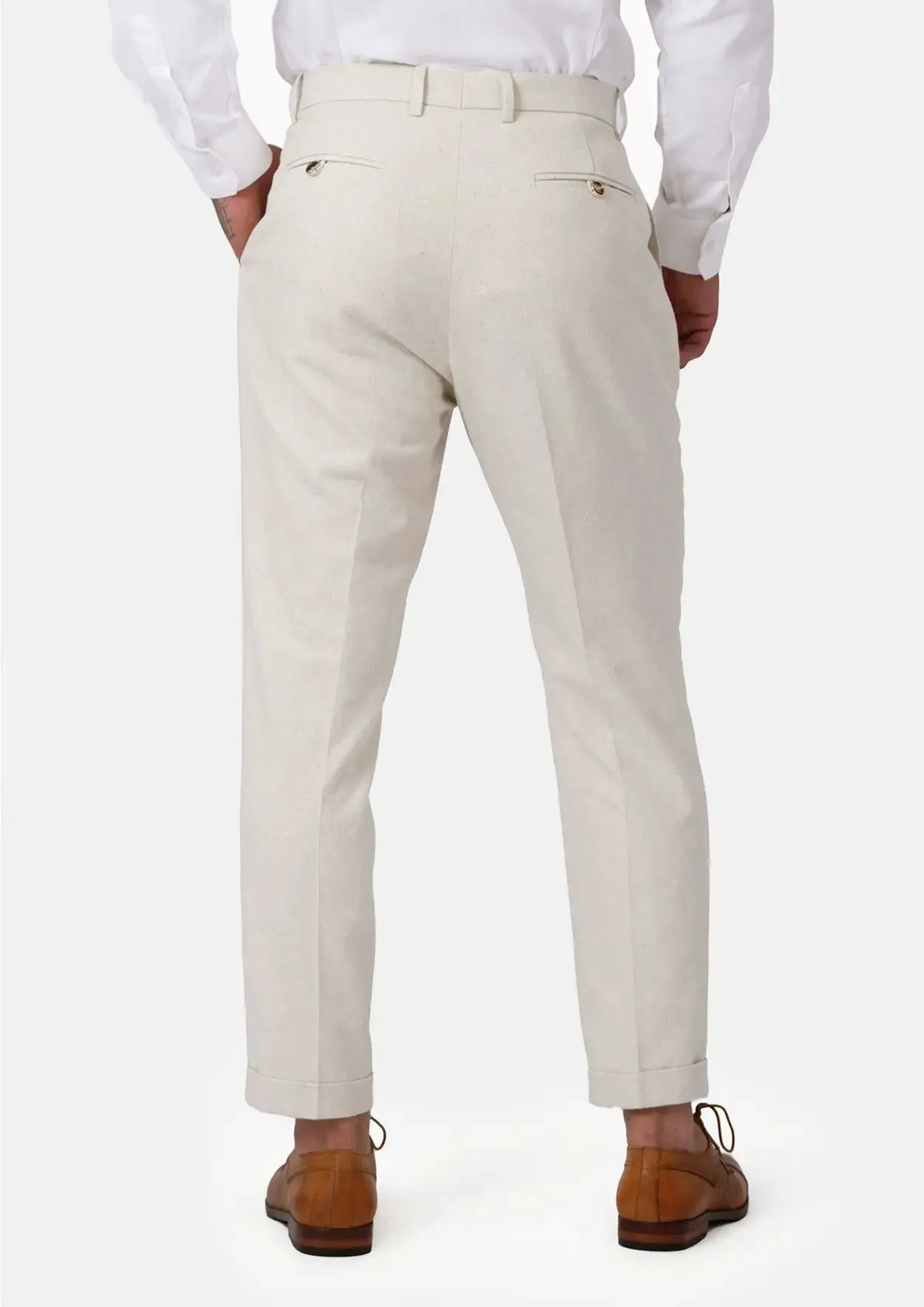 Sand Linen Blend Pants