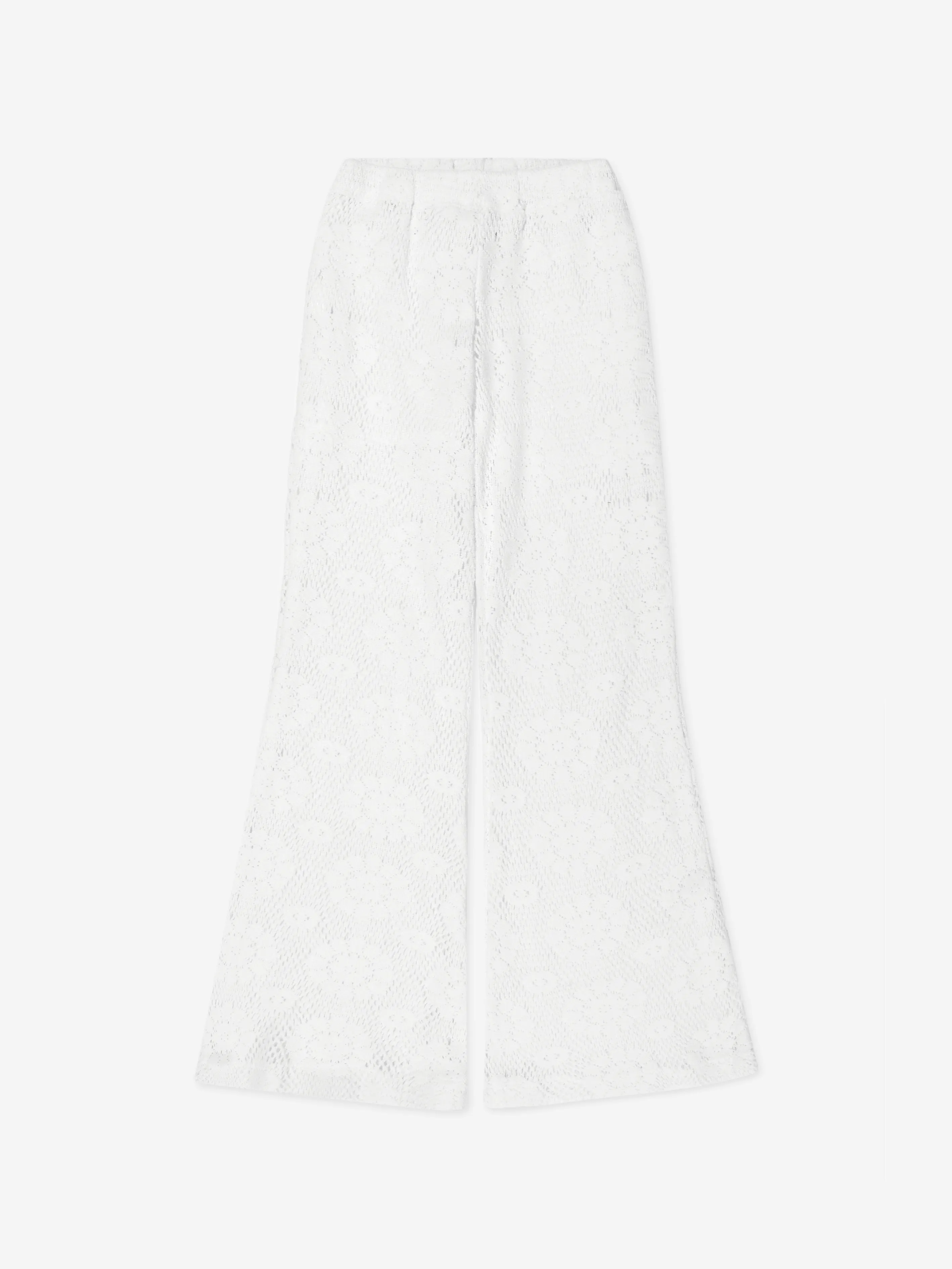 Selini Action Girls Crocheted Trousers in White