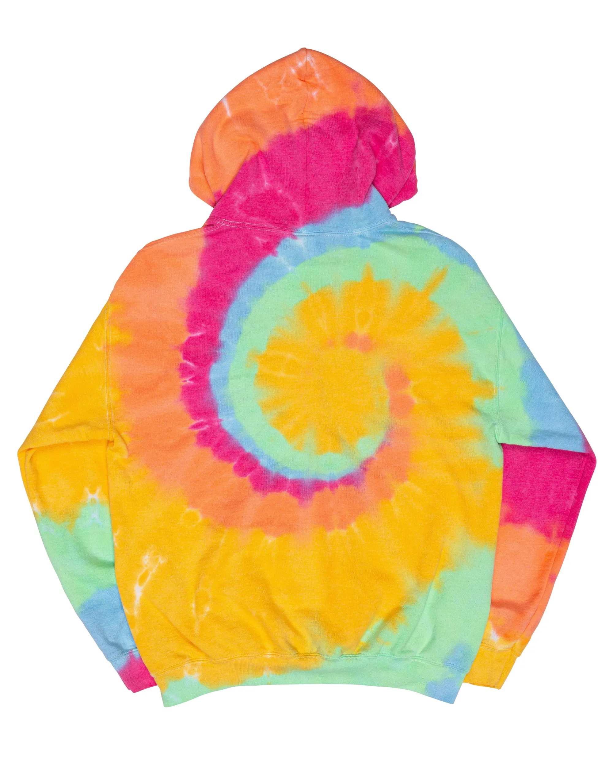 Tie Dye Essential Fleece Hoodie - Aerial Spiral