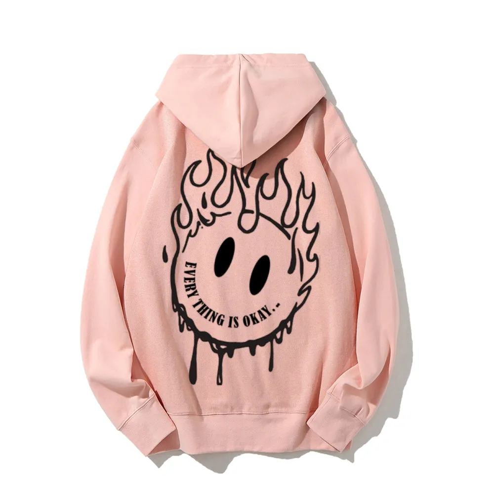 Women EVERYTHING IS OKAY Graphic Hoodies